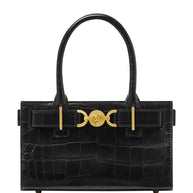 Versace La Medusa '95 Small Leather Tote - Black