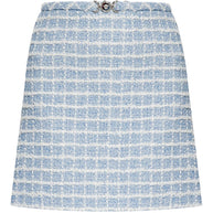 Versace Tweed Mini Skirt - Blue