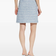 Versace Tweed Mini Skirt - Blue