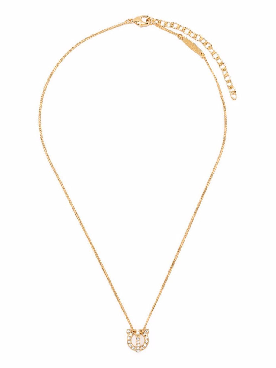 Ferragamo Gancini Necklace With Crystals