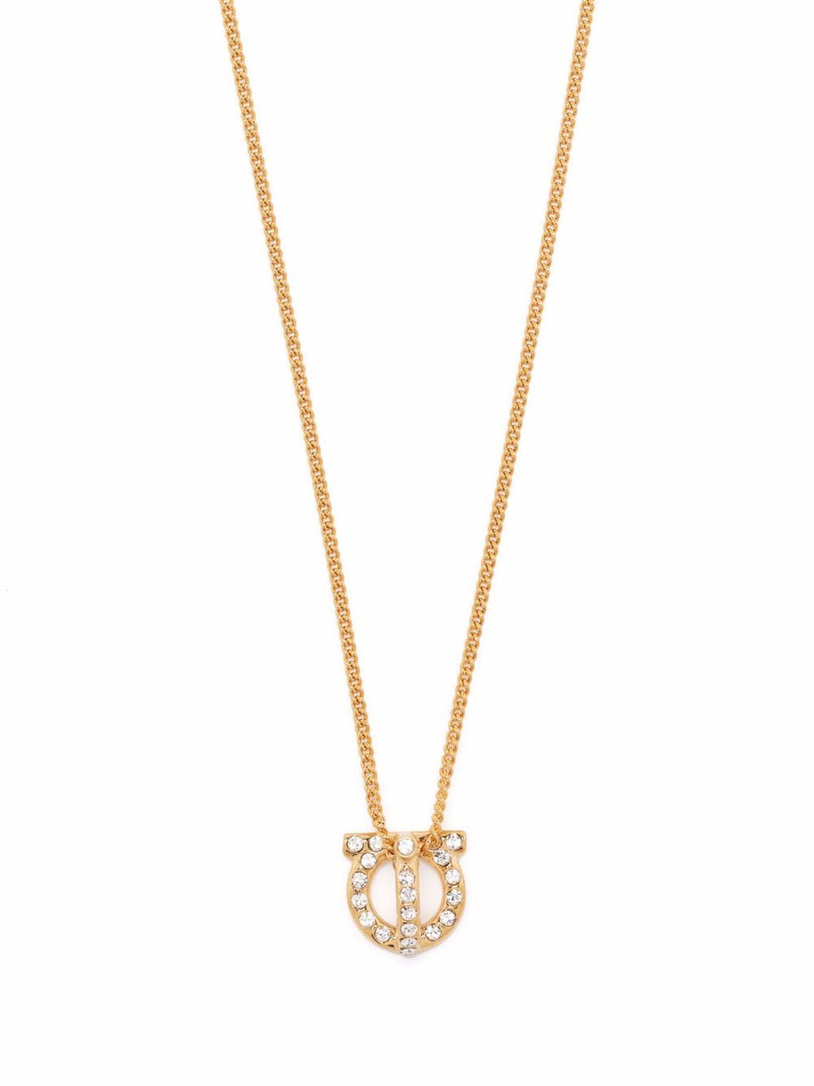 Ferragamo Gancini Necklace With Crystals