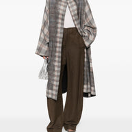 Pierre Louis Mascia Wool Kimono Coat - Grey