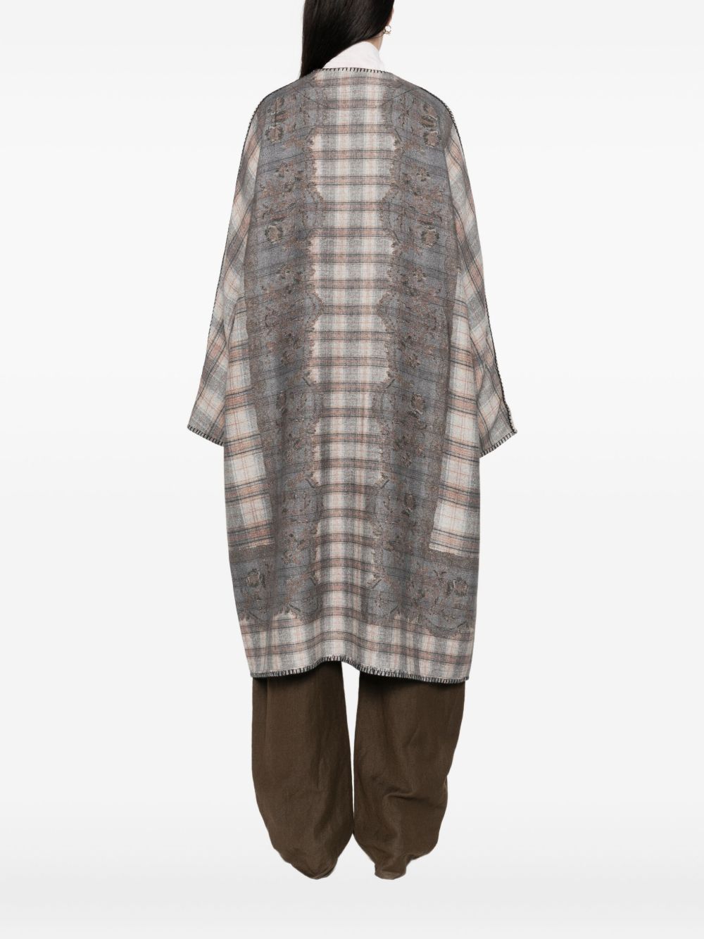 Pierre Louis Mascia Wool Kimono Coat - Grey