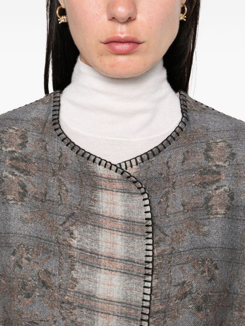 Pierre Louis Mascia Wool Kimono Coat - Grey