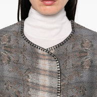 Pierre Louis Mascia Wool Kimono Coat - Grey