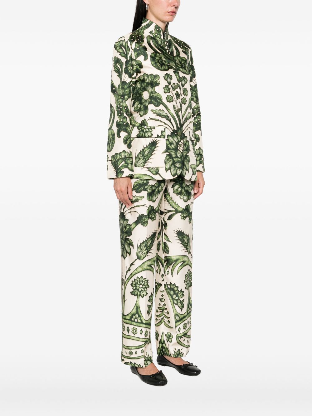 F.R.S . Printed Silk Shirt - Green