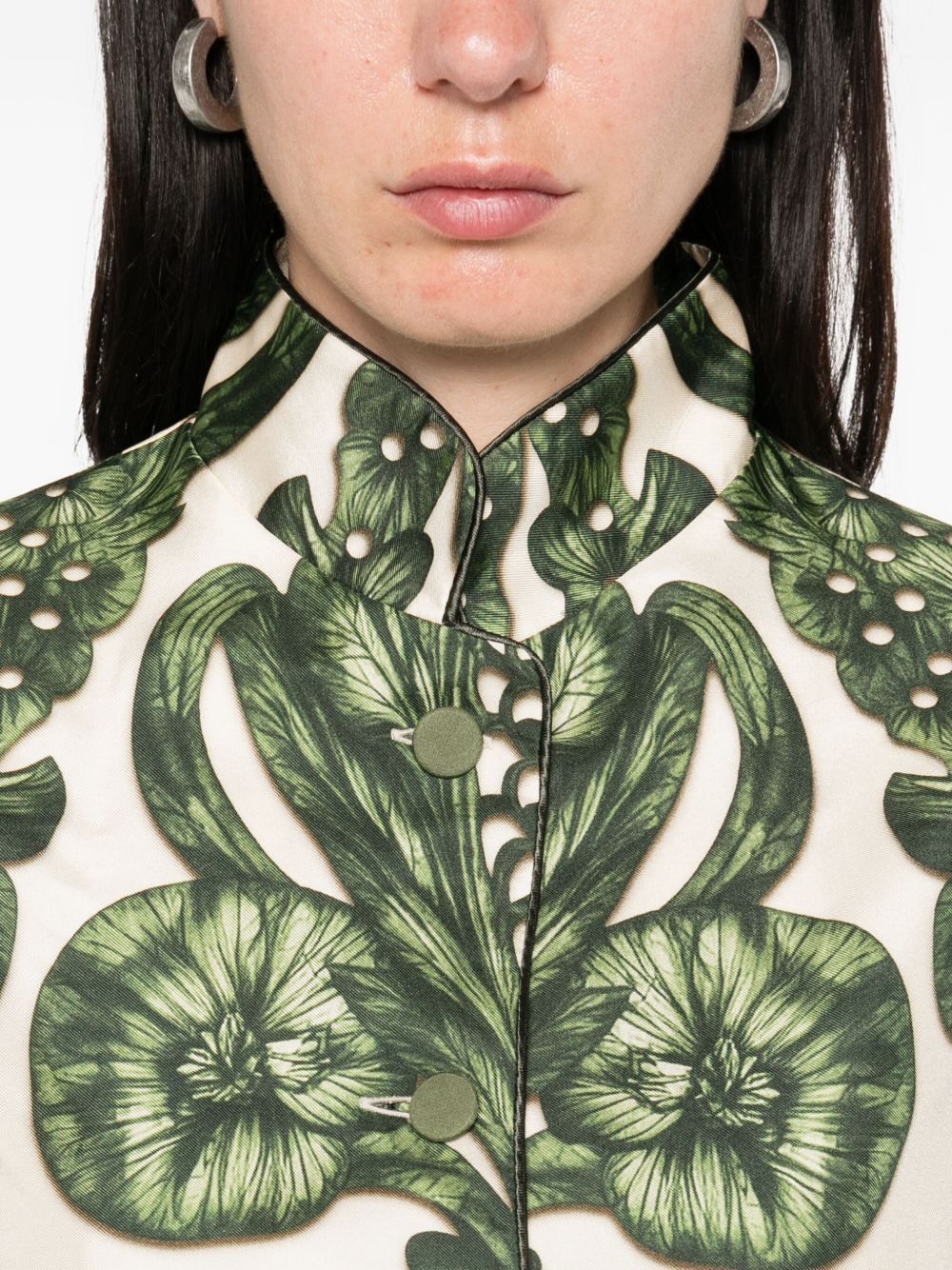 F.R.S . Printed Silk Shirt - Green