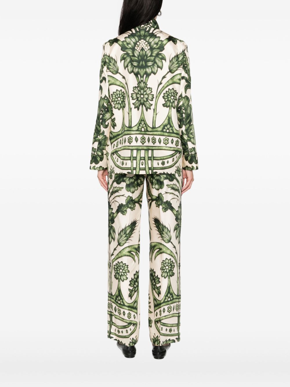 F.R.S . Printed Silk Shirt - Green