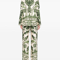 F.R.S . Printed Silk Shirt - Green
