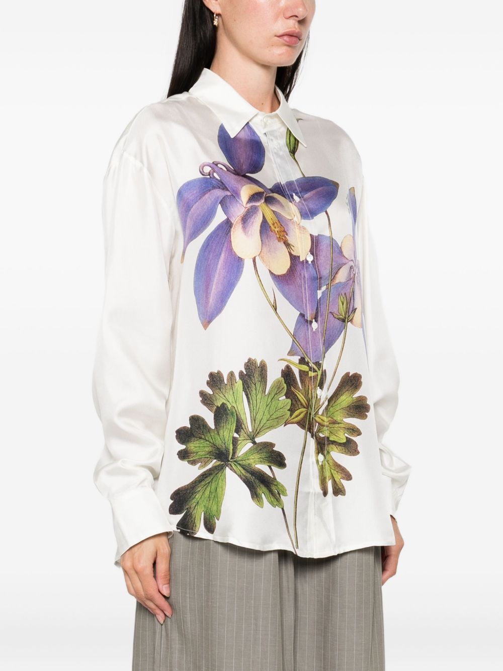 Pierre Louis Mascia Printed Silk Shirt - White