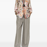Pierre Louis Mascia Printed Silk Shirt - Beige