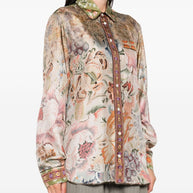 Pierre Louis Mascia Printed Silk Shirt - Beige