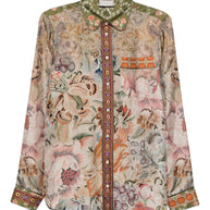 Pierre Louis Mascia Printed Silk Shirt - Beige
