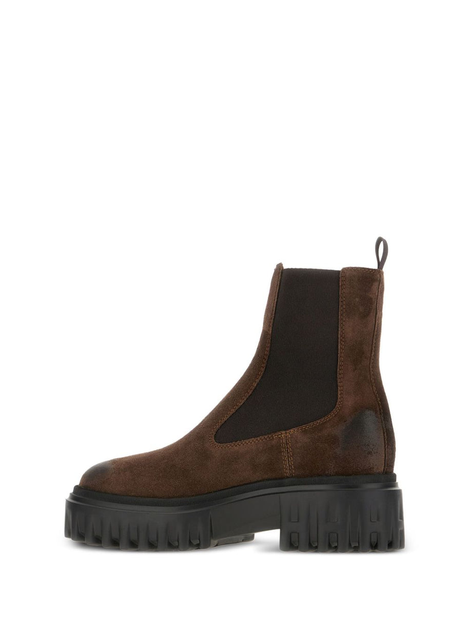 HOGAN PRE Leather Chelsea Boots - Brown