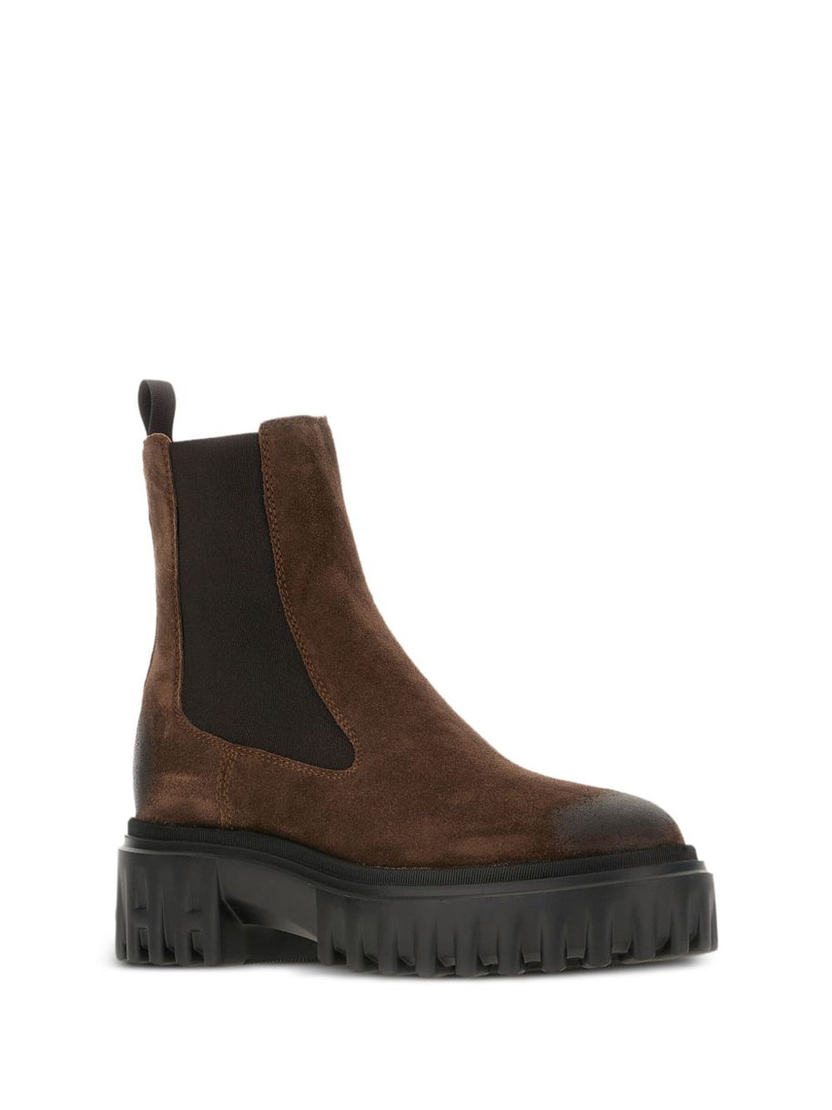 HOGAN PRE Leather Chelsea Boots - Brown