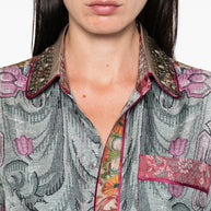 Pierre Louis Mascia Printed Silk Shirt - Clear Blue