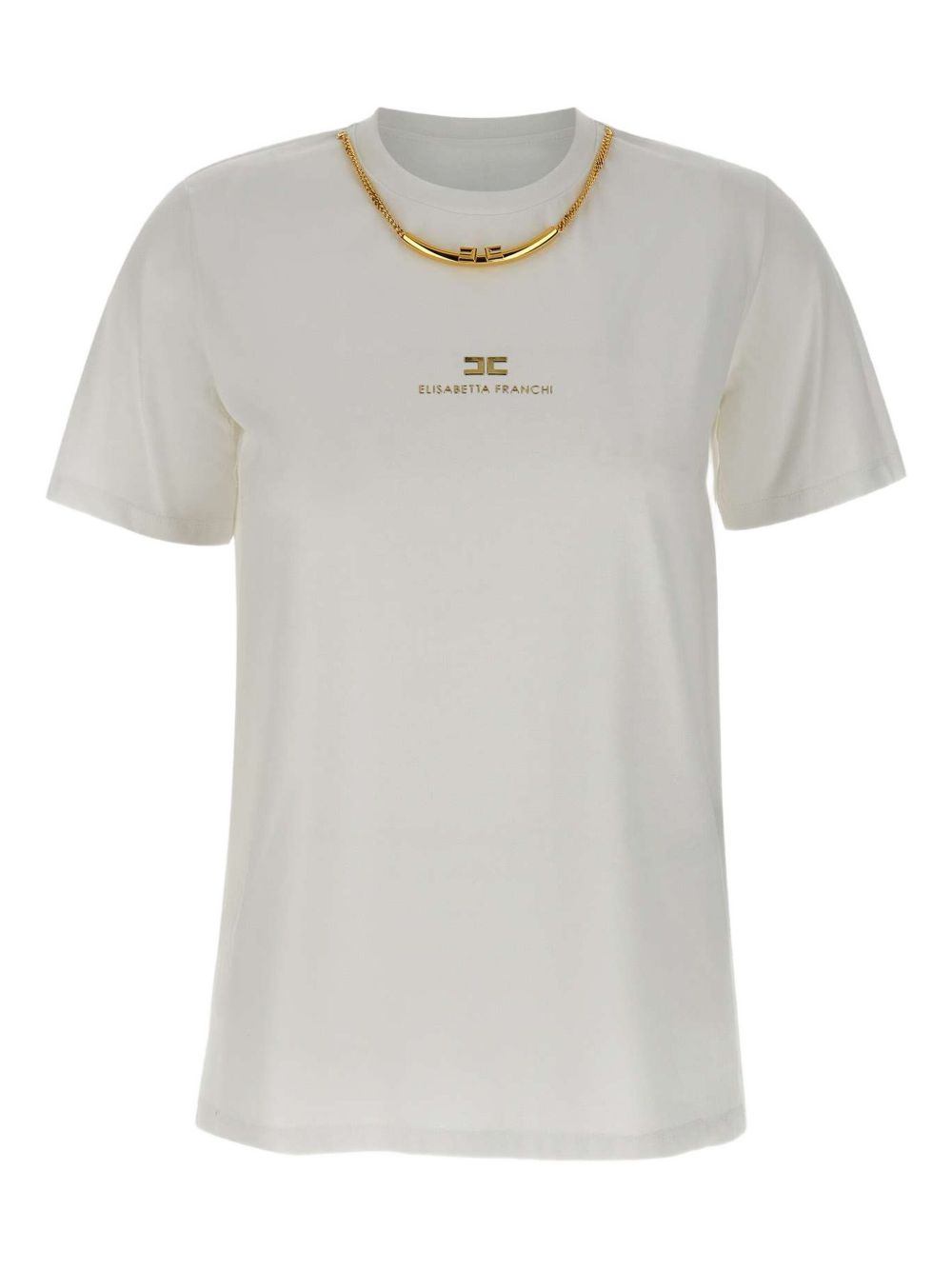 Elisabetta Franchi Logo Cotton T-shirt - White