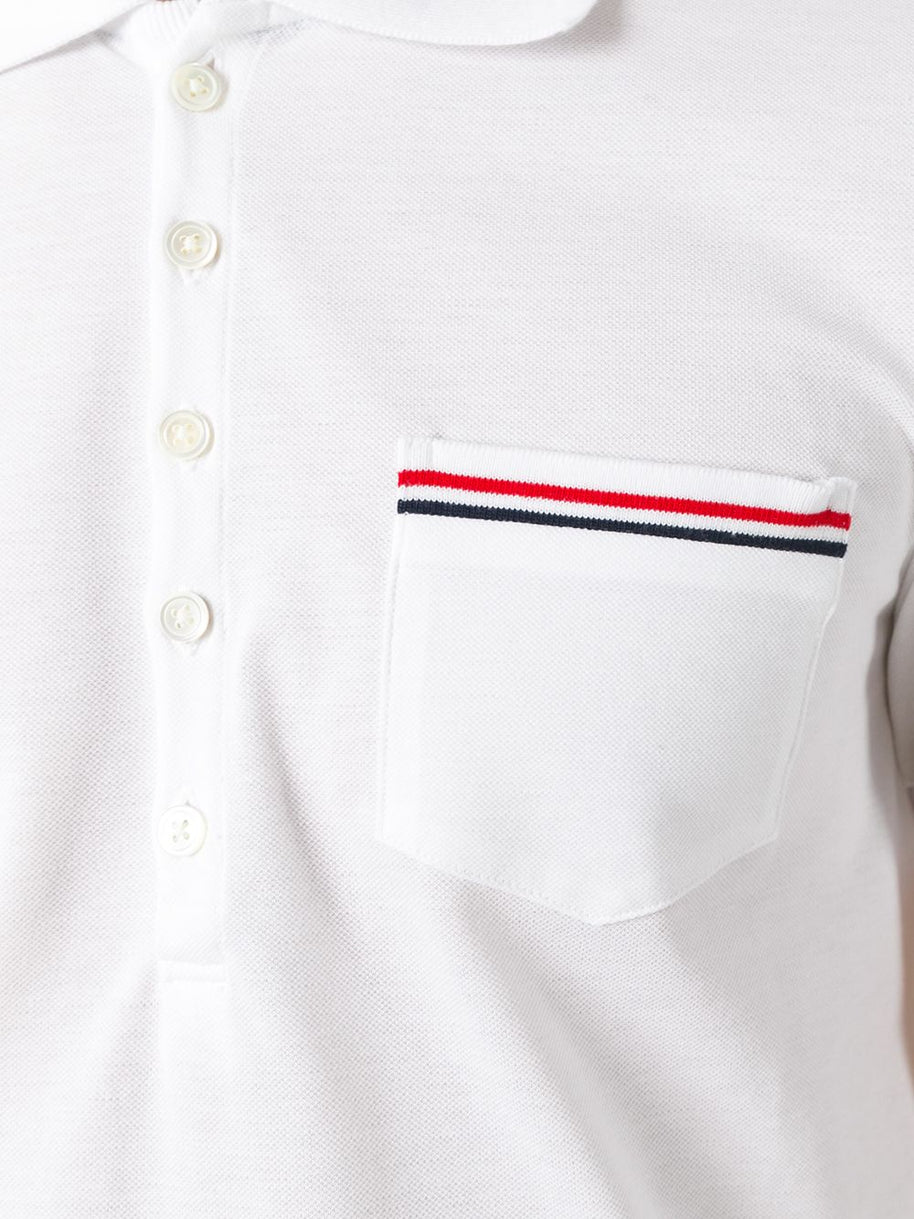 Thom Browne Rwb Cotton Polo Shirt - White