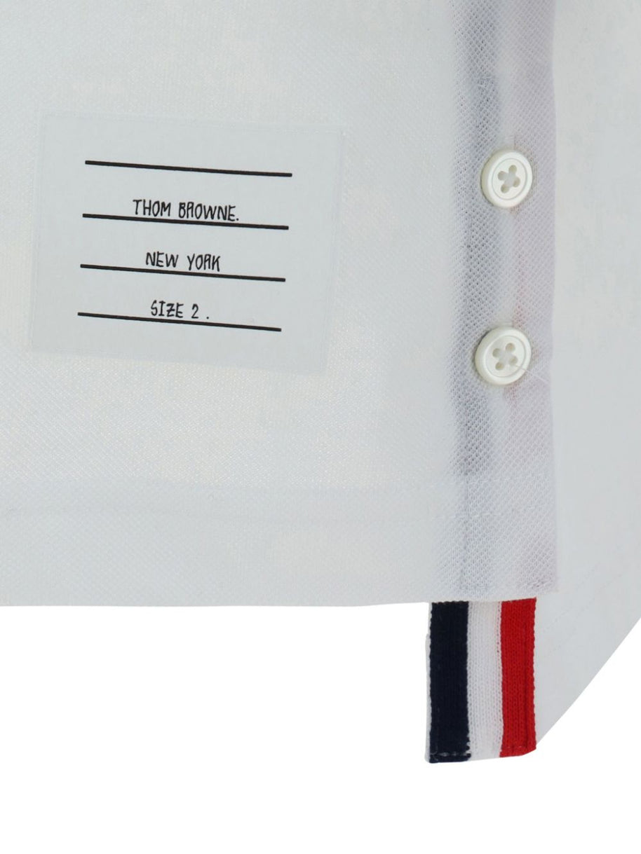 Thom Browne Rwb Cotton Polo Shirt - White
