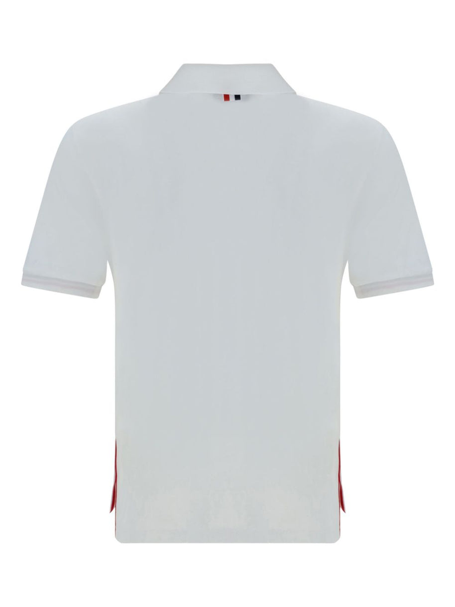 Thom Browne Rwb Cotton Polo Shirt - White