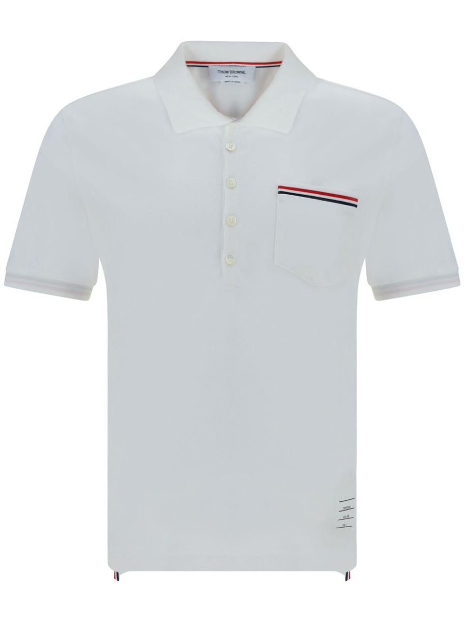 Thom Browne Rwb Cotton Polo Shirt - White