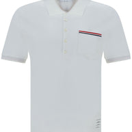 Thom Browne Rwb Cotton Polo Shirt - White