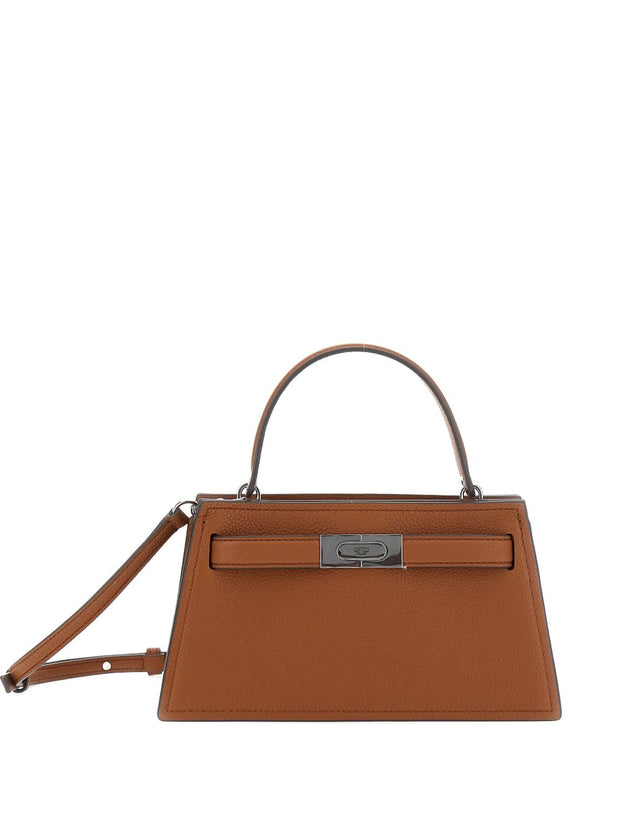Tory Burch Lee Radziwill Small Leather Handbag - Leather Brown