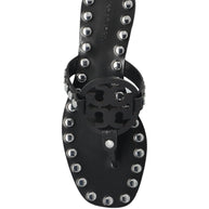 Tory Burch Miller Leather Flat Sandals - Black