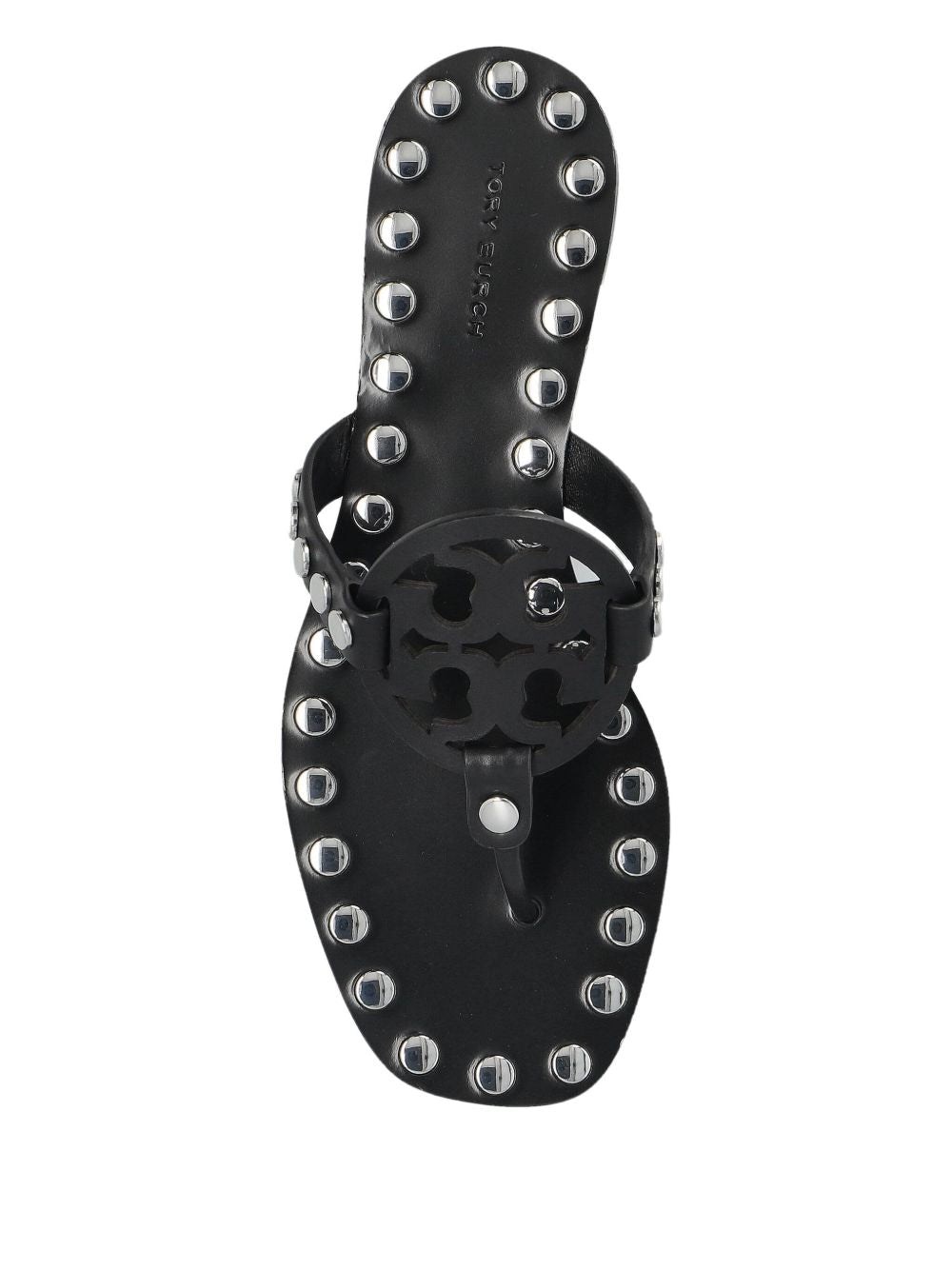 Tory Burch Miller Leather Flat Sandals - Black