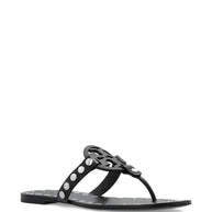 Tory Burch Miller Leather Flat Sandals - Black