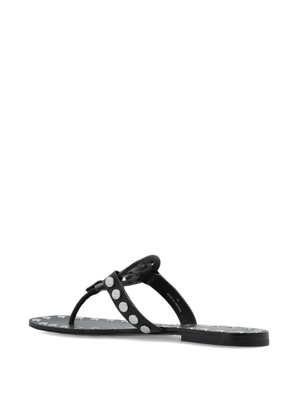 Tory Burch Miller Leather Flat Sandals - Black