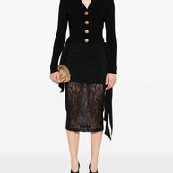 Balmain V-necked Cardigan - Black