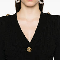 Balmain V-necked Cardigan - Black