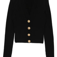 Balmain V-necked Cardigan - Black