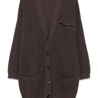 Brunello Cucinelli Cashmere V-necked Cardigan Brown