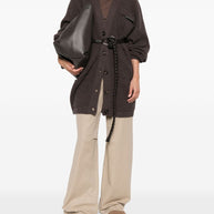 Brunello Cucinelli Cashmere V-necked Cardigan Brown