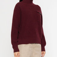 Brunello Cucinelli Cashmere Turtleneck Sweater Bordeaux