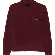 Brunello Cucinelli Cashmere Turtleneck Sweater Bordeaux