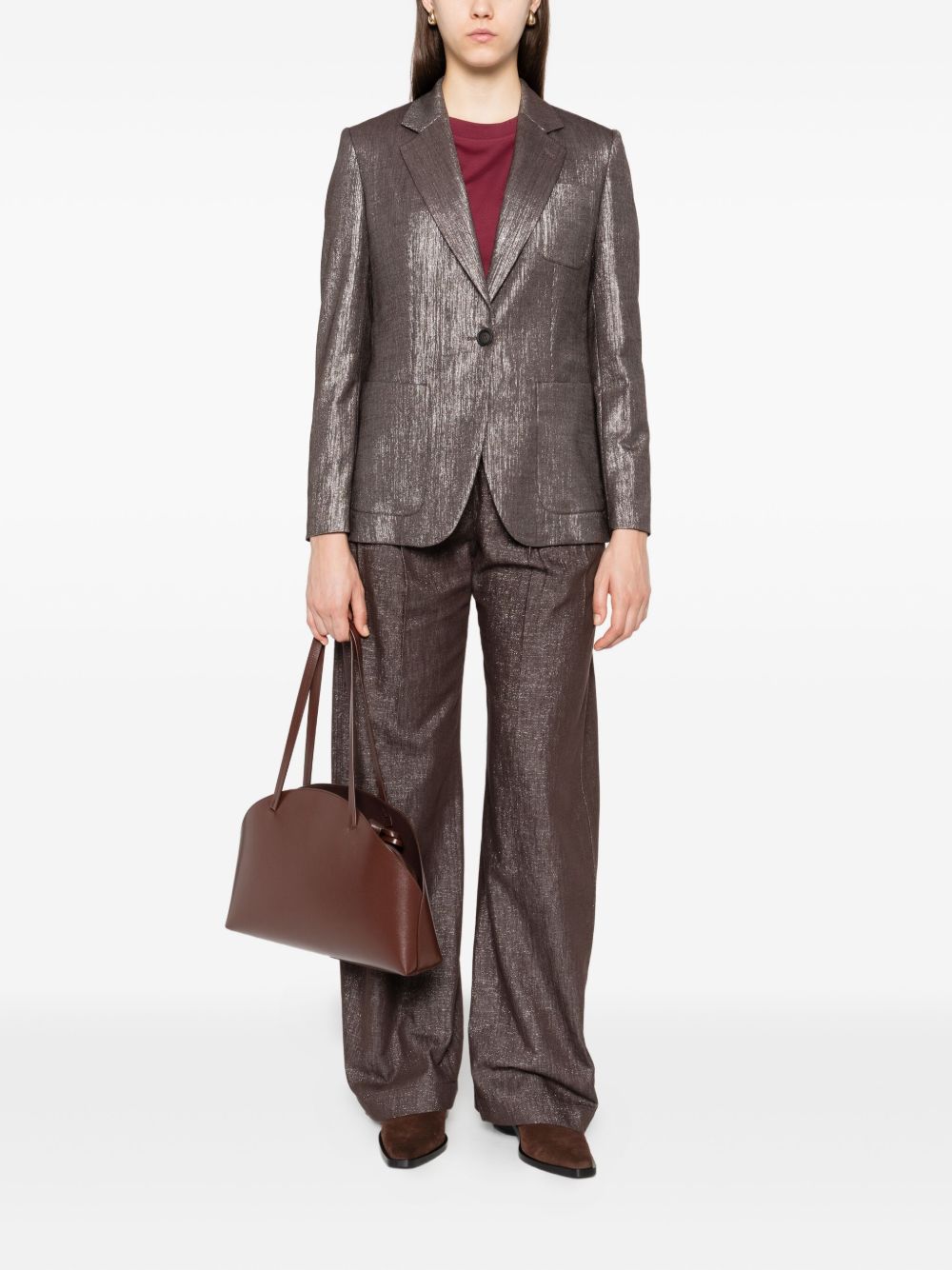 Brunello Cucinelli Metallic Single-breasted Blazer