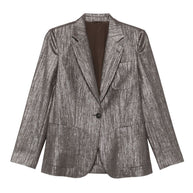 Brunello Cucinelli Metallic Single-breasted Blazer