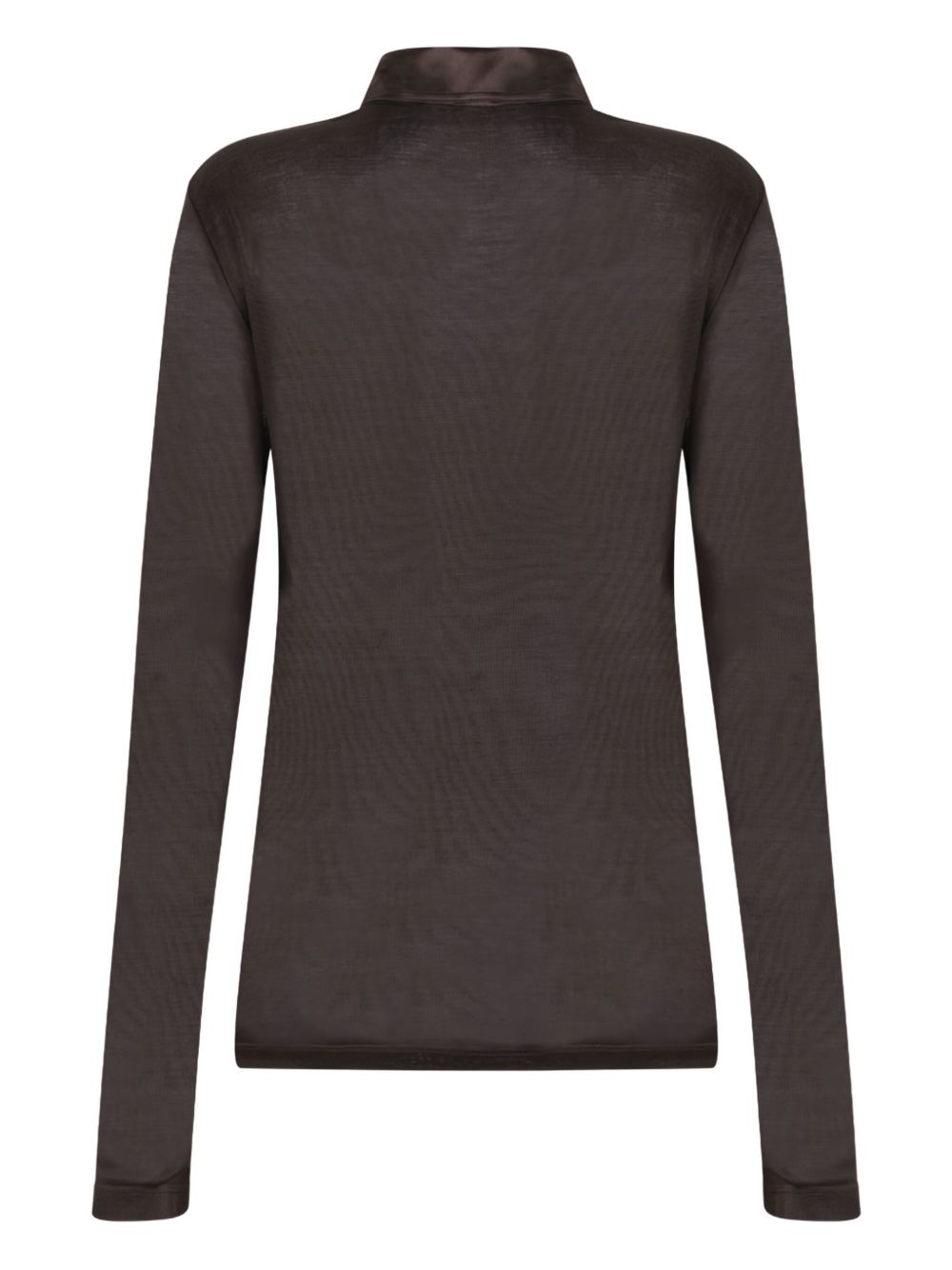 Tom Ford Silk Polo Shirt Brown