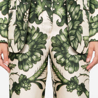 F.R.S . Printed Silk Trousers - Green