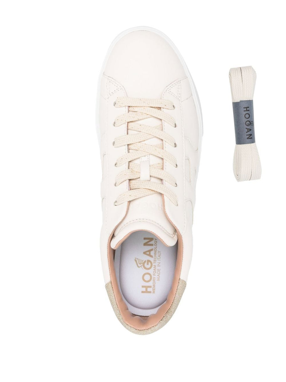 HOGAN PRE Rebel Leather Sneakers - Cream