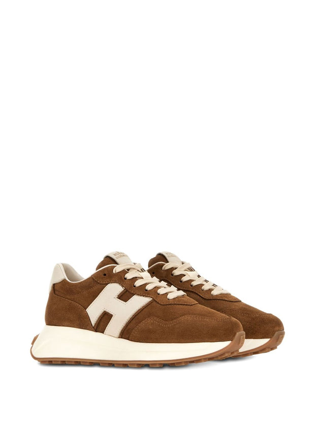 HOGAN PRE H641 Leather Sneakers -Leather Brown