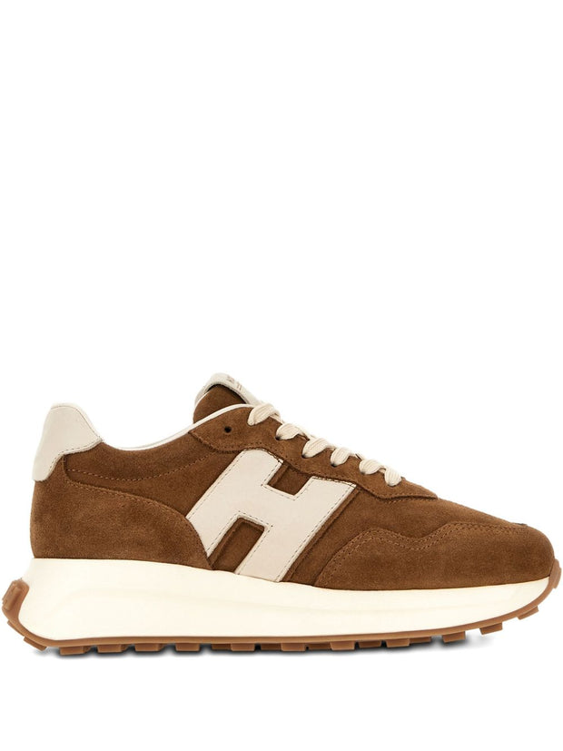 HOGAN PRE H641 Leather Sneakers -Leather Brown