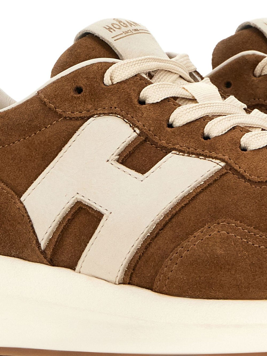 HOGAN PRE H641 Leather Sneakers -Leather Brown