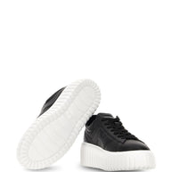 HOGAN PRE H-Stripes Leather Sneakers - Black