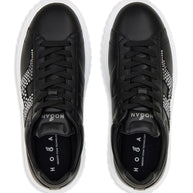 HOGAN PRE H-Stripes Leather Sneakers - Black