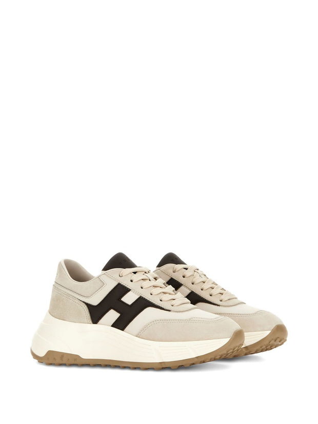 HOGAN PRE Hi-Fi Leather Sneakers - Beige