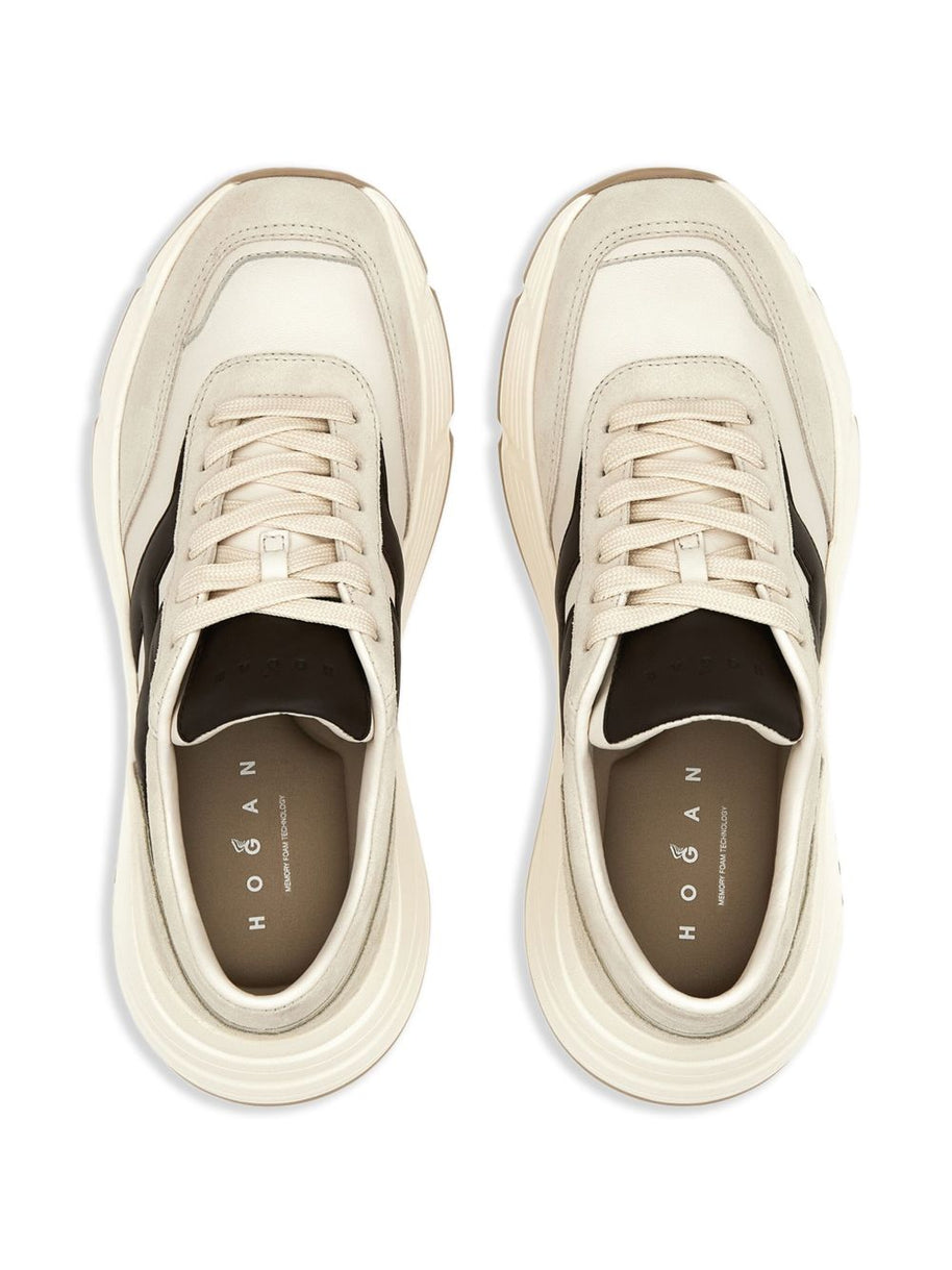 HOGAN PRE Hi-Fi Leather Sneakers - Beige